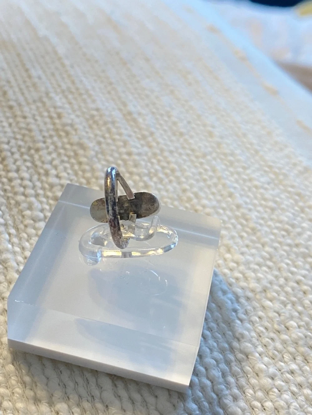 Vintage Sterling Silver Turquoise Pinky Child Ring Southwestern Old Handmade